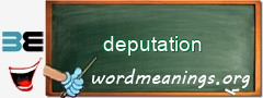 WordMeaning blackboard for deputation